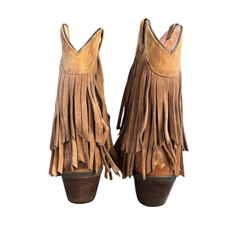ARIAT Gold Rush Leather Fringe Cowboy Western Boot 8.5 B - Picture 4 of 10